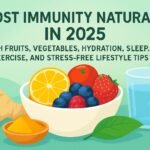 Boost immunity naturally in 2025 with fruits, ginger, turmeric, hydration, sleep, exercise, and stress-free lifestyle tips.”